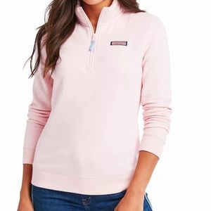 Pink Vineyard Vines Shep Shirt Quarter Zip